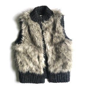 Fun faux fur sweater vest